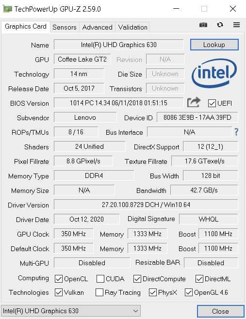 Laptop Lenovo legion Y530 Core i7
