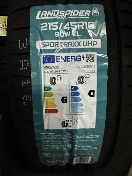 Нови летни гуми LANDSPIDER UHP 215/45R16 90W XL НОВ DOT БОРД 2154516