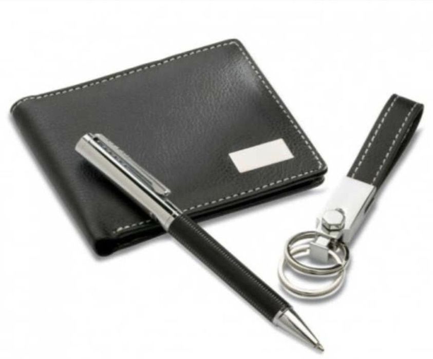 Set cadou: pix+breloc+portofel negru