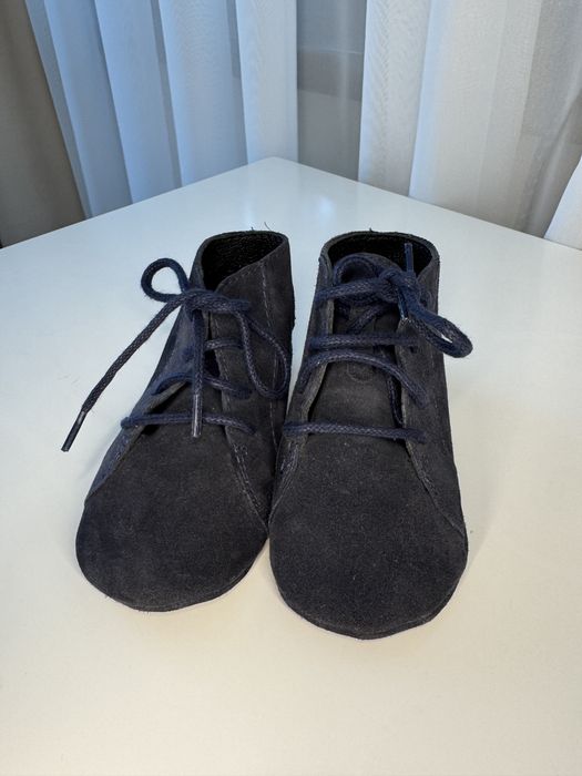 Pantofi bebelusi ocazie catifea bleumarin