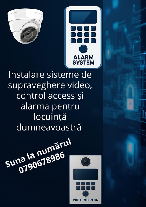 Instalare sisteme CCTV camere video si sisteme alarma