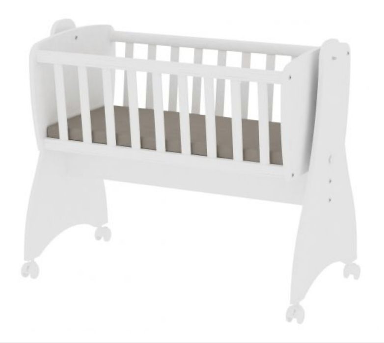 Дървена бебешка люлка Lorelli с матраче