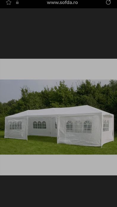 Cort demontabil 9*3 metri culoare alb