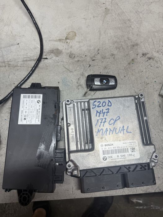 Kit pornire bmw e60 e61 520d n47 177cp ecu cas bmw e60 e61 n47