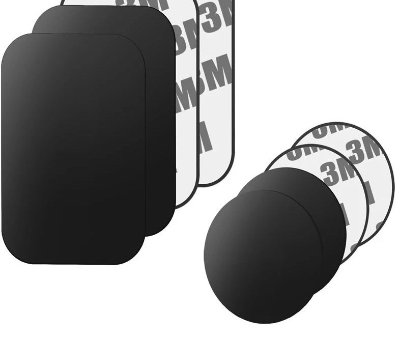 Placuta Metalica Neagra cu Adeziv Pentru Suport Telefon Auto