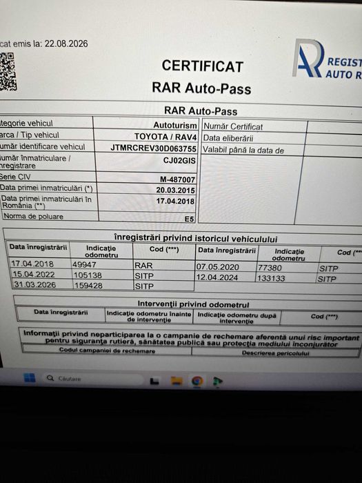 Toyota Rav4,an2015 4x4,2,2d