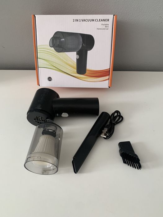 Aspirator auto Fara fir 2in1 Cu Lumina LED