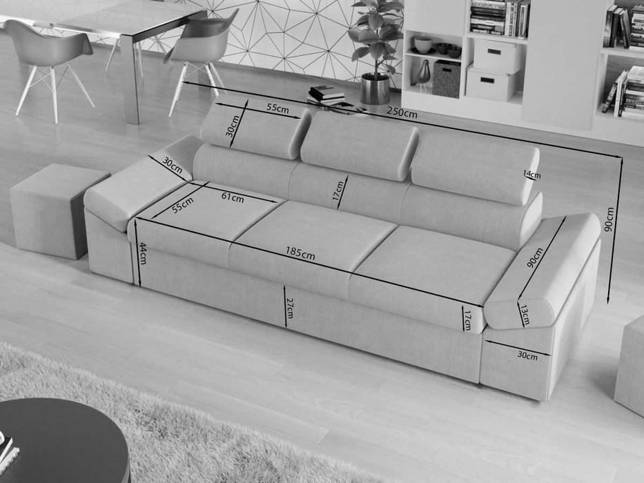 Canapea Extensibila Magic Gri Deschis - Transport Gratuit in 4-10 zile