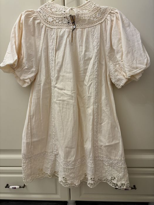 Rochie din bumbac cu broderie Zara XS noua cu eticheta