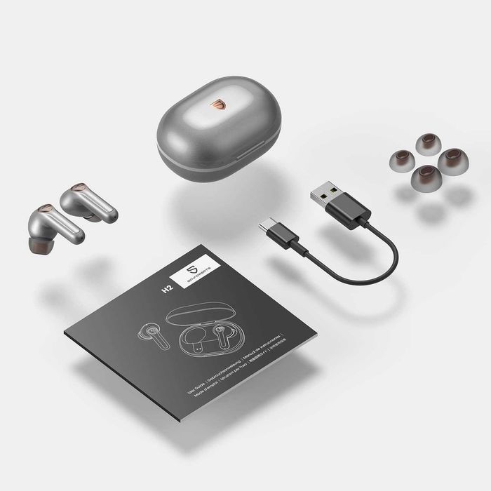 SoundPEATS H2 Hybrid Wireless Earbuds-безжични слушалки-сив цвят