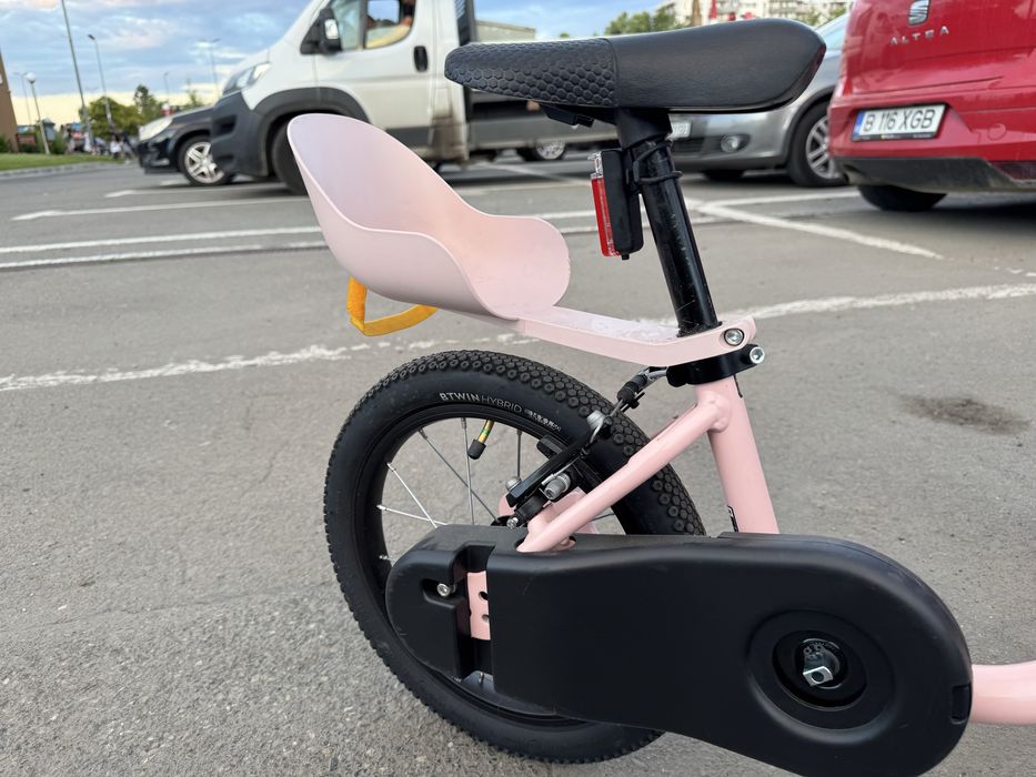 Bicicleta 14”, copii 90-110 cm, roz
