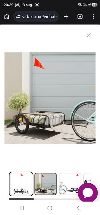 Remorcă de bicicletă, negru, 126x63x34 cm, fier