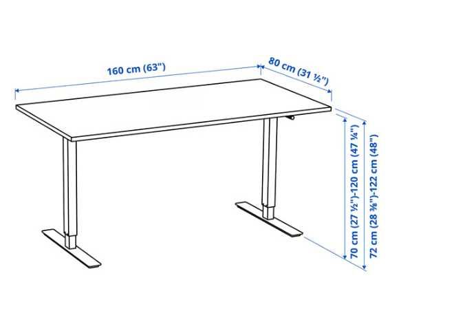 Birou cu inaltime reglabila IKEA 160x80 + CADOU lampa de birou