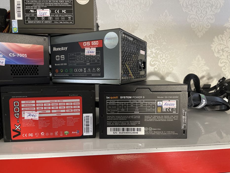 Блок питания 450-650w, 6-8pin на видеокарту