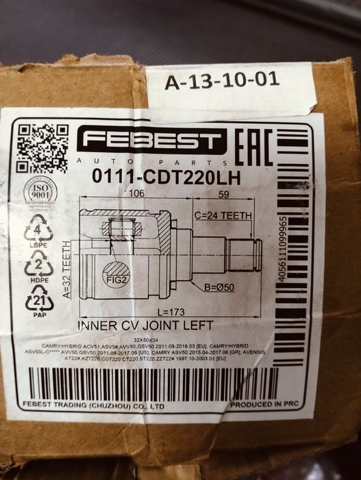 Ново вътрешно каре за Тойота Авенсис