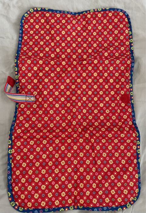 Комплект памучна подложка за количка и подложка за повиване навън