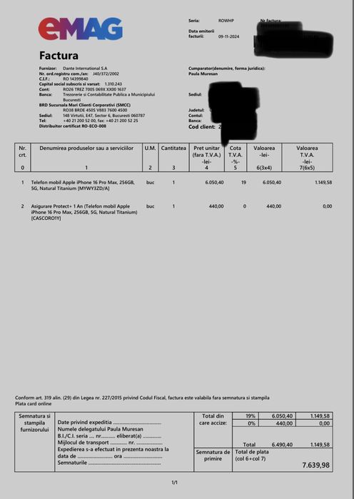 Iphone 16 pro max - in garantie