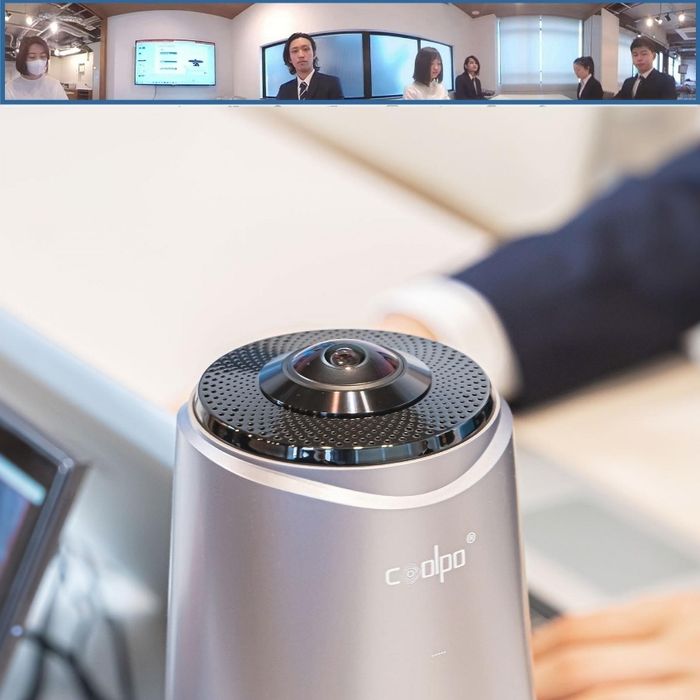 Coolpo AI Huddle Pana 4K 360 градуса камера за видеоконференции с микрофон, високоговорител и изкуствен интелект