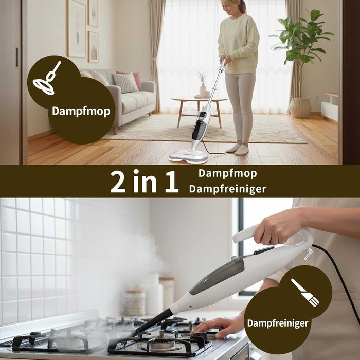Парочистачка TORDER 2-in-1 Steam Cleaner Mop ,Гаранция