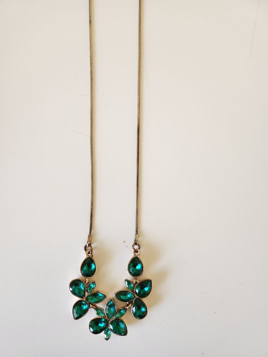 COLIER de Turcoaze cu smaralde verzi originale