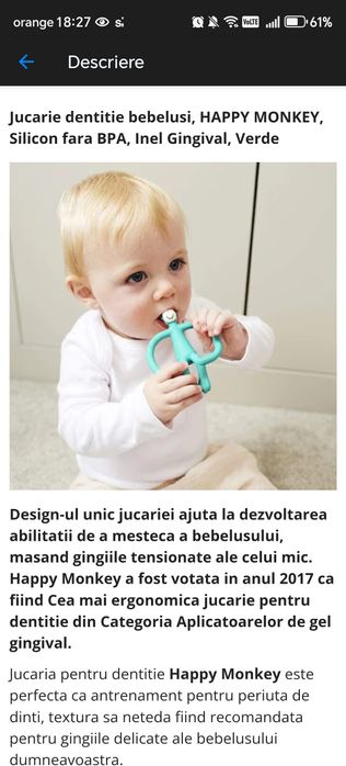 Jucarii dentitie bebelus, +0 luni