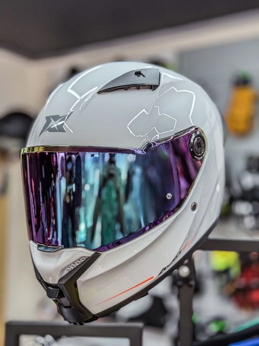 Casca Moto Axxis Fenix Alb Lucios