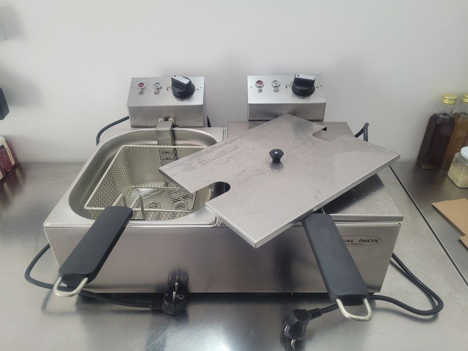 Vand friteuza electrica,  dubla, 5x5l, Ideal Inox