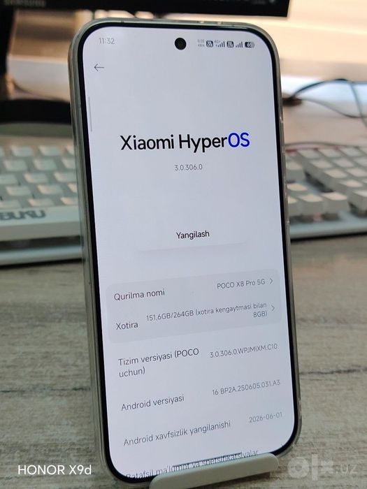 Poco x8pro 5g 8+8/264gb