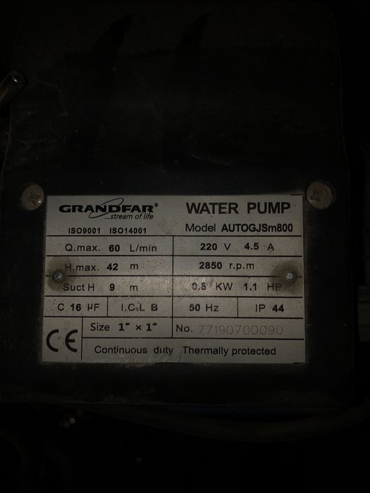 Продам насос Grantfar