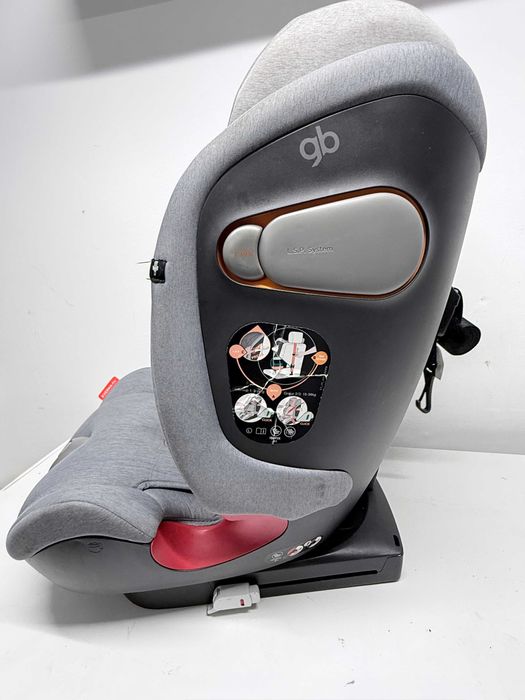 Scaun auto copii cu Isofix GB Everna-Fix London Grey, 9 luni - 12 ani