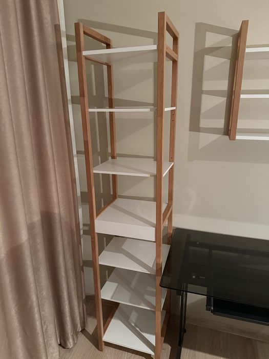 Set 3 etajere modulare lemn/PAL - design scandinav, stare impecabilă