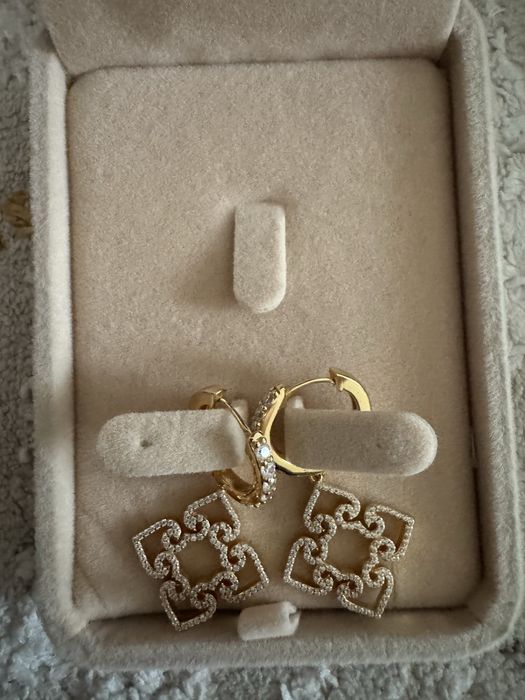 Серебряное колье и серьги
