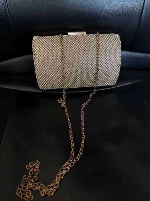 Официална чанта - клъч с камъчета