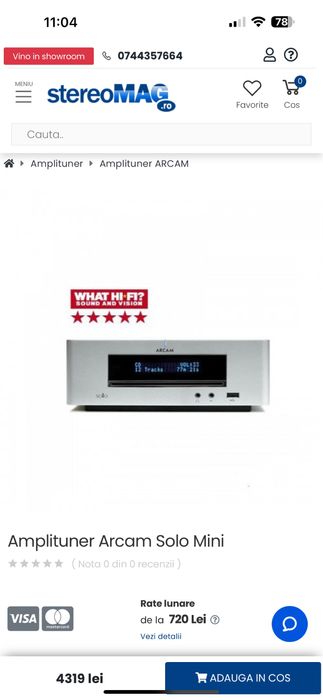 Arcam SOLO Mini Amplificator CD Bluetooth USB Tuner PrețMAGAZIN4300Lei