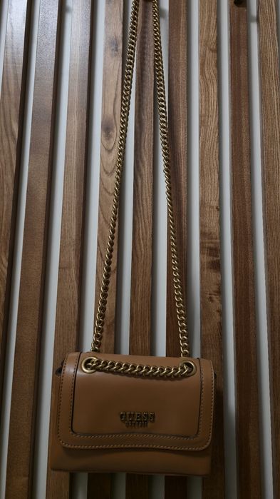 Geantă Guess, Abey, culoare maro, nouă - nefolosită, din piele