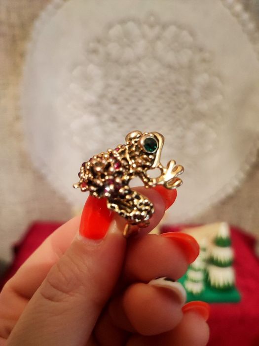Колечко Жаба ,бижутерия