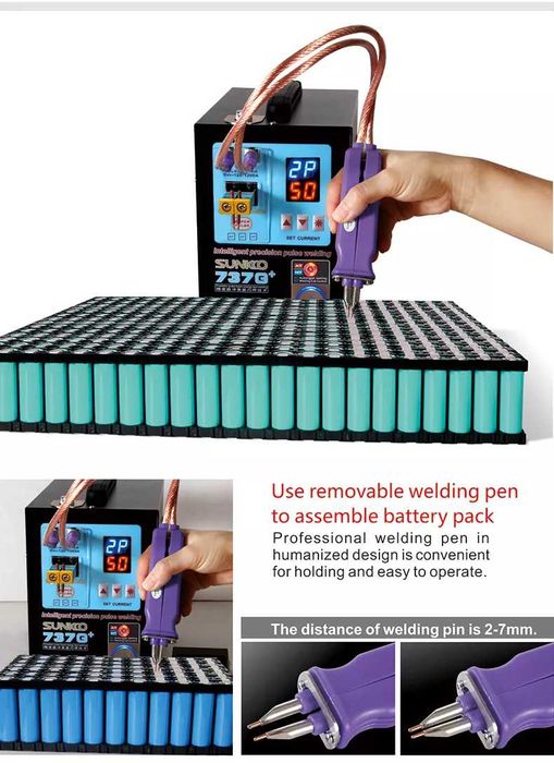 Sunkko 737G+ Aparat profi sudura puncte acumulatori Li-Ion
