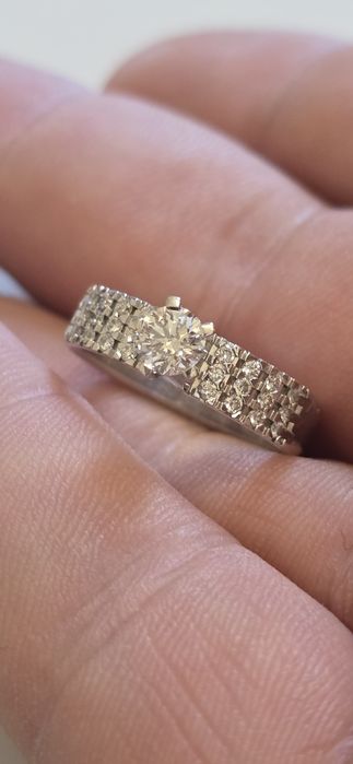 Inel 18 k diamante certificat GIA