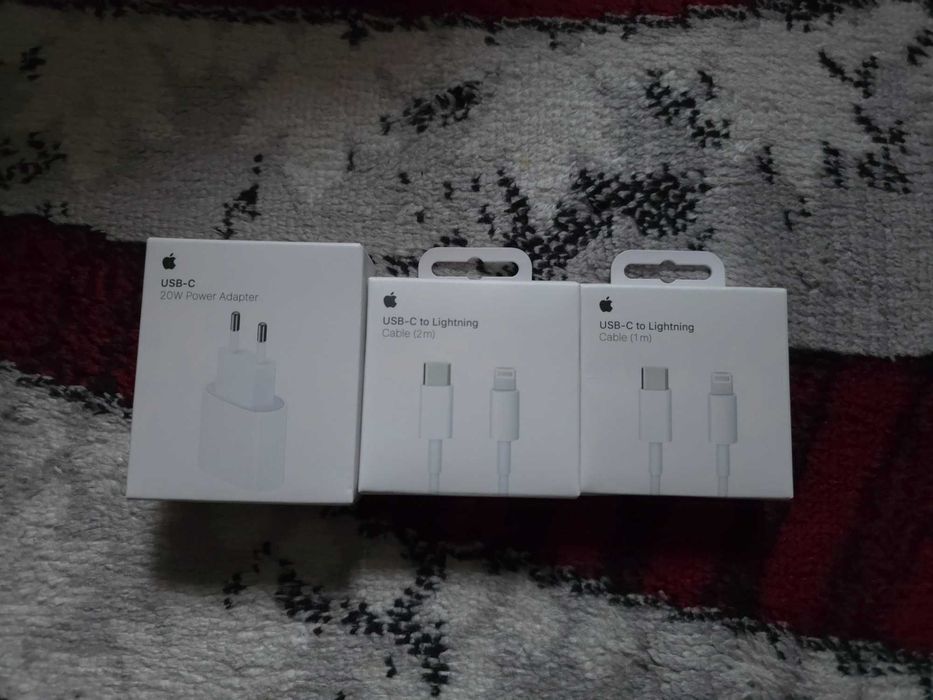 SET: încărcător Fast Charge - 20W IPhone - X, 11, 12, 13, 14 Pro / MAX