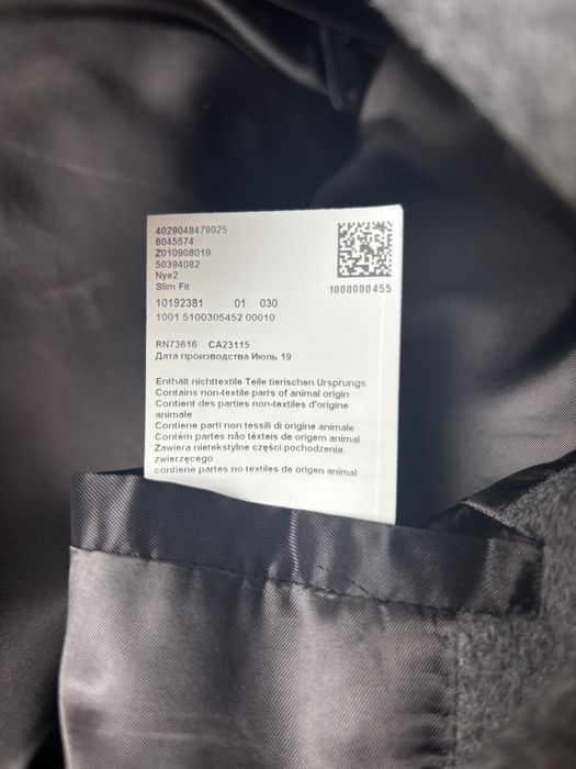 BOSS оригинал пальто серое кашемировое