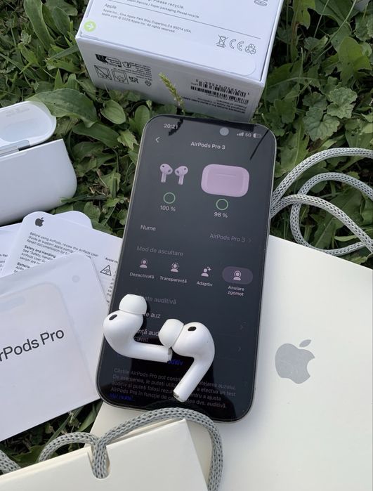 Căști AirPods Pro 3 (ANC) USB-C 2026 (Noi, Sigilate)