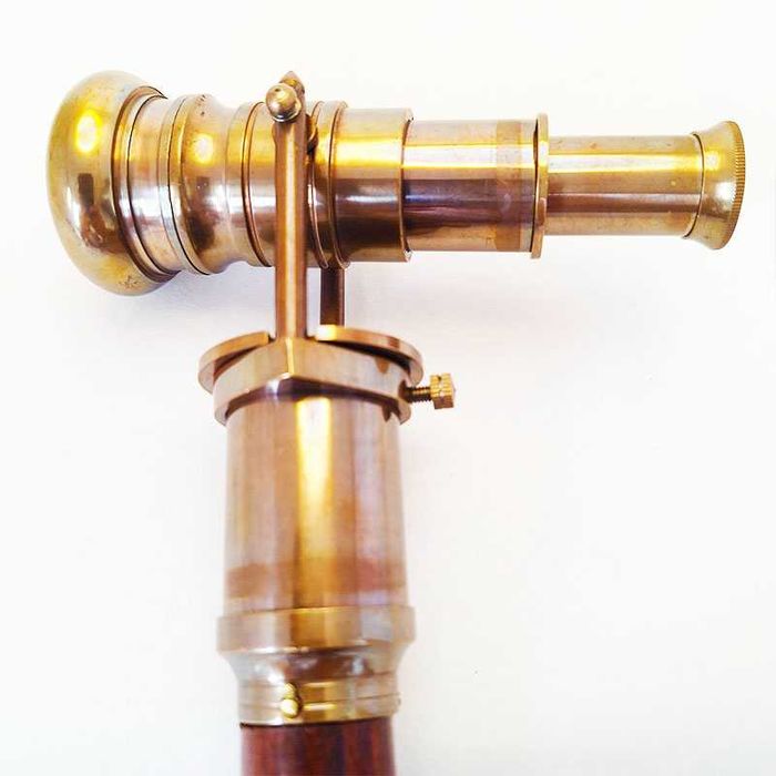 Бастун с бронзова дръжка - телескоп