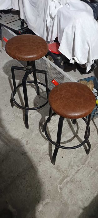 Бар стол щъркел  кожен