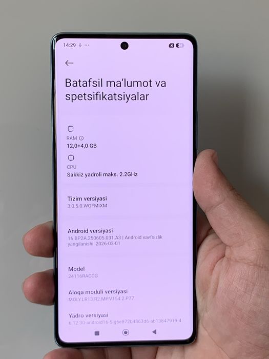 Redmi note 14 Pro 12+4/256 GB srochna sotladi