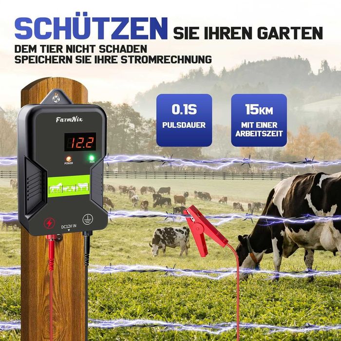 Електропастир 15km 12000V 2J за животни