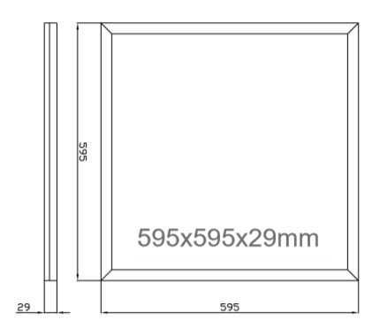 LED Панел V-tac 36W 60*60см за Открит монтаж (Външен Монтаж) Hi-lm