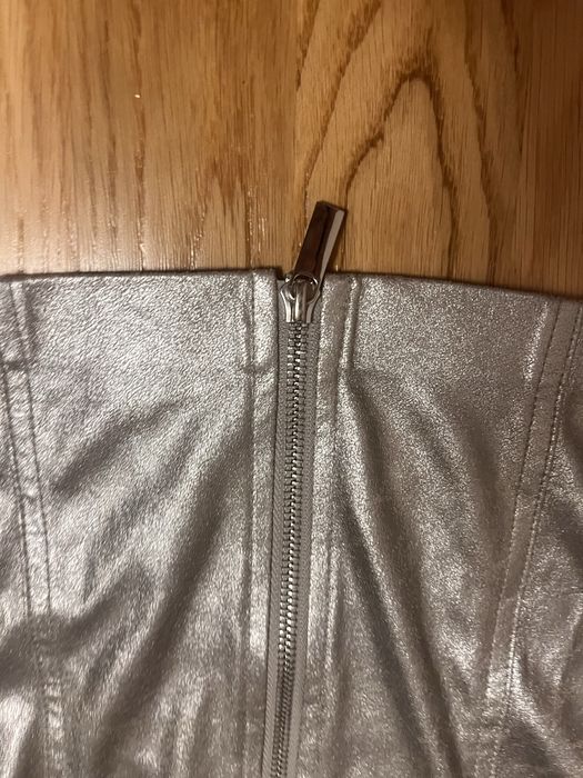 Сребърна bodycon рокля