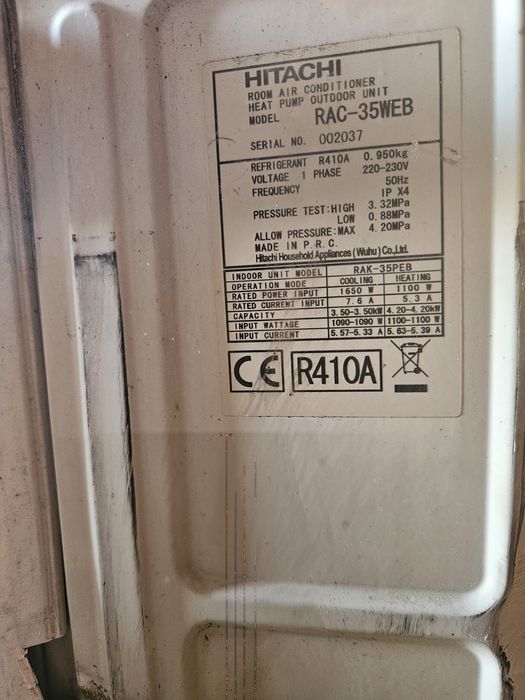 Aer conditionat Hitachi 12000btu inverter sh