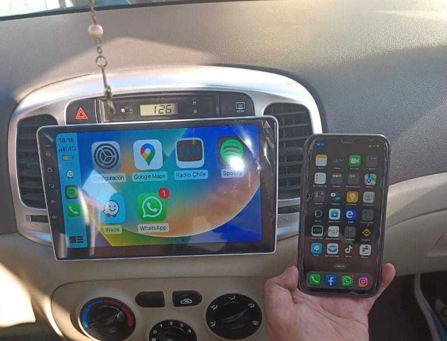 Navigatie Android Hyundai Accent Waze YouTube GPS USB casetofon