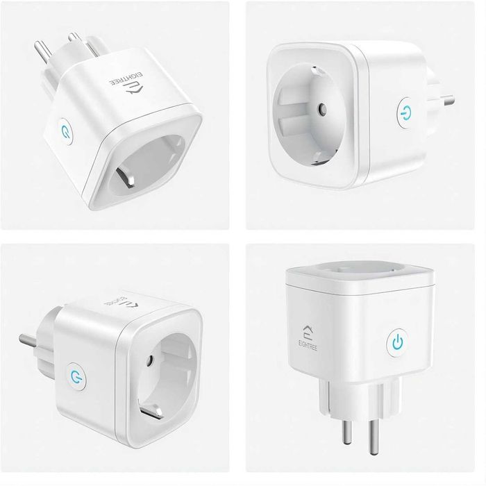 Priza Smart, EIGHTREE, Wi-Fi, 16A, cu masurarea consumului prin App